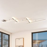 Lindby Akia LED-taklampa, nickel