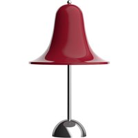 Lampe à poser LED rechargeable Verpan Pantop, rouge cerise, hauteur 30 cm