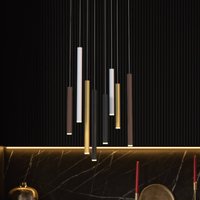 Mantra Iluminación Hänglampa Cala, 8 lampor, rektangulär, aluminium, järn