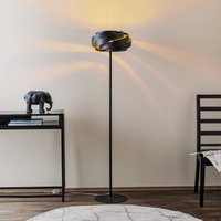 Domiluce Vento golvlampa, svart, metall, E27, Ø 40 cm