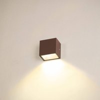 SLV Sitra Single LED outdoor wall light down, rust