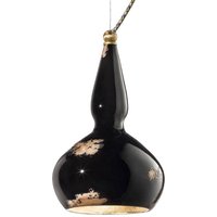 Ferroluce Vintage hanging light Ginevra in black
