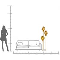 KARE Supernova floor lamp, amber, glass, 160 cm, E27
