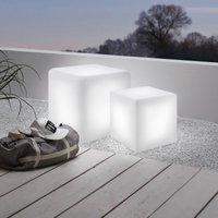 EGLO Outdoor light Bottona cube E27 white, 30 x 30cm