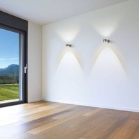 Top Light LED-vägglampa Puk Maxx Wall, krom