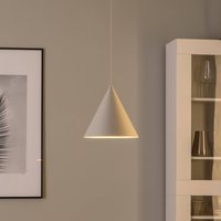 TK Lighting Cono pendellampa, enkel ljuskälla, Ø 25 cm, beige