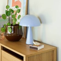 HÜBSCH Mush Mini table lamp, ice blue, metal, height 25 cm