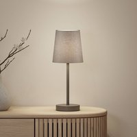 Paulmann Stellan II table lamp, grey, height 40 cm, fabric