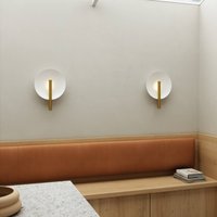 DFTP by Nordlux Furiko wall light with a switch, brass/white