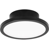 LIGHTME LED-taklampa Aqua Ø 14,7cm svart