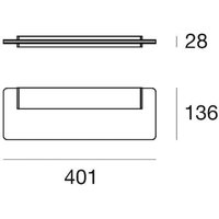 Linea Light Skinny LED-vägglampa, vit, aluminium, PMMA, upp/ner