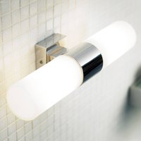 Nordlux Target vägglampa, kromfärgad, 2 lampor, IP44