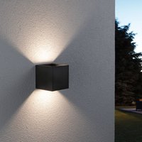 Paulmann LED-utomhusvägglampa Cybo, RGBW, 10 cm, antracit