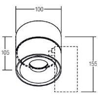 BRUMBERG Spot pour plafond LED Circle Maxi, Ø 10 cm, blanc