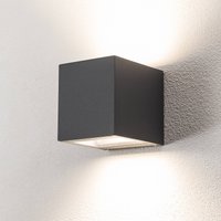Bega LED utomhusvägglampa 24719 K3, grafit, upp/ner, gjuten aluminium