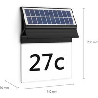 Philips LED solar house number wall light Enkara