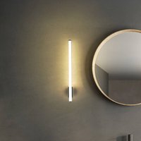 Molto Luce VINA UP M LED wall light, chrome-coloured, height 60 cm, IP44 CCT