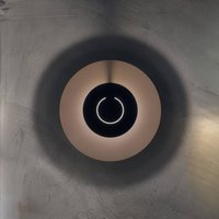 Knikerboker LED-vägglampa DoppioZero, rosa/grå, Ø 30 cm