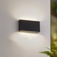 Applique d'extérieur LED Lindby Jarte, noir, métal, 17 cm, IP54