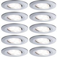 Paulmann Calla, chrome, swivelling, 4,000K, non-dimmable, set of 10
