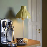 PR Home Wera table lamp, yellow/green, height 47 cm, metal