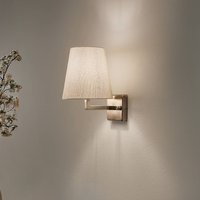 Opviq Vägglampa Profil, guld/kräm, metall/tyg, höjd 30 cm