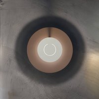 Knikerboker LED-vägglampa DoppioZero, rosa/vit, Ø 30 cm