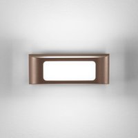 INTEC DESERT LED outdoor wall lamp, bronze-coloured, width 25 cm, metal