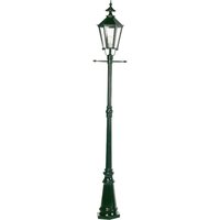 K.S. Verlichting Manchester 1-bulb lamp post green