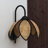 OSRAM vägglampa Decor Rattan Lotus, beige/svart, E27