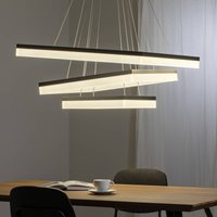 Eko-Light LED-pendellampa Nero, plast, svart, tre lampor, 140 W