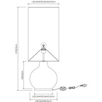 Lucide Esterad floor lamp, black, Ø 34 cm, height 100 cm, glass