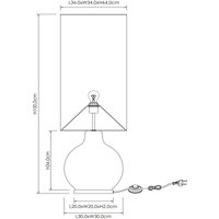 Lucide Esterad golvlampa, svart, Ø 34 cm, höjd 100 cm, glas