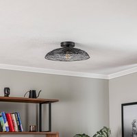 Lindby taklampa Thorian, svart, järn, Ø 40 cm, E27