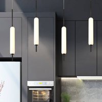 Quintiesse CUMBERLAND LED pendant light, black, Ø 13 cm, metal/glass