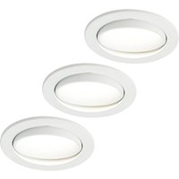 Arcchio LED-Einbaulampe Katerin, weiß, schwenkbar, 3er-Set