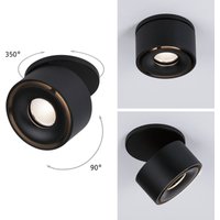 Paulmann Spircle LED-inbyggnadslampa svart matt