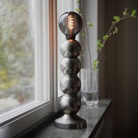 Markslöjd Gong table lamp, silver-coloured, metal, height 33 cm