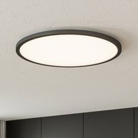 Brilliant Tuco CCT LED ceiling lamp, dimmer, black Ø 50 cm