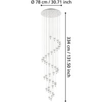 EGLO Stars Of Light Suspension LED Pianopoli chrome Ø 78 cm