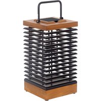 Les Jardins LED-sollykta Tekura, teak/grå, 46,5 cm