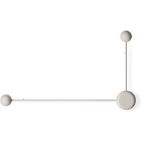 Vibia Pin 1694 LED-vägglampa, 2 lampor, krämfärgad