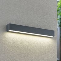 Arcchio Lucande LED-vägglampa Lengo, 50 cm, antracit, nedåtriktad, CCT