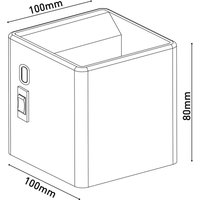 Näve LED-vägglampa Cube batteri, magnetisk, svart