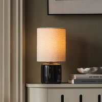 Lampe de table Florian de Globen Lighting, blanche/noire, hauteur 39 cm