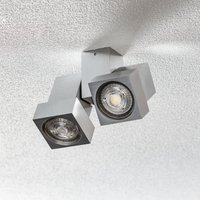 Egger Licht STYLE Q ceiling or wall spotlight 2-bulb aluminium