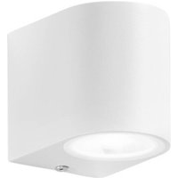 F.A.N. Europe Utomhusvägglampa ONE, vit, höjd 8 cm, metall, IP54