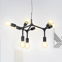 EGLO Hänglampa Bocadella 1 i svart, 9 lampor