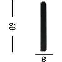 Searchlight Bordo LED-utomhusvägglampa, höjd 60 cm, svart, aluminium