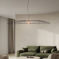 Reality Leuchten Lauris pendant light, matt black, Ø 200 cm, metal, E27